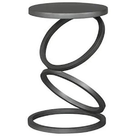 Contemporary Spot Table with Circle Motif Base